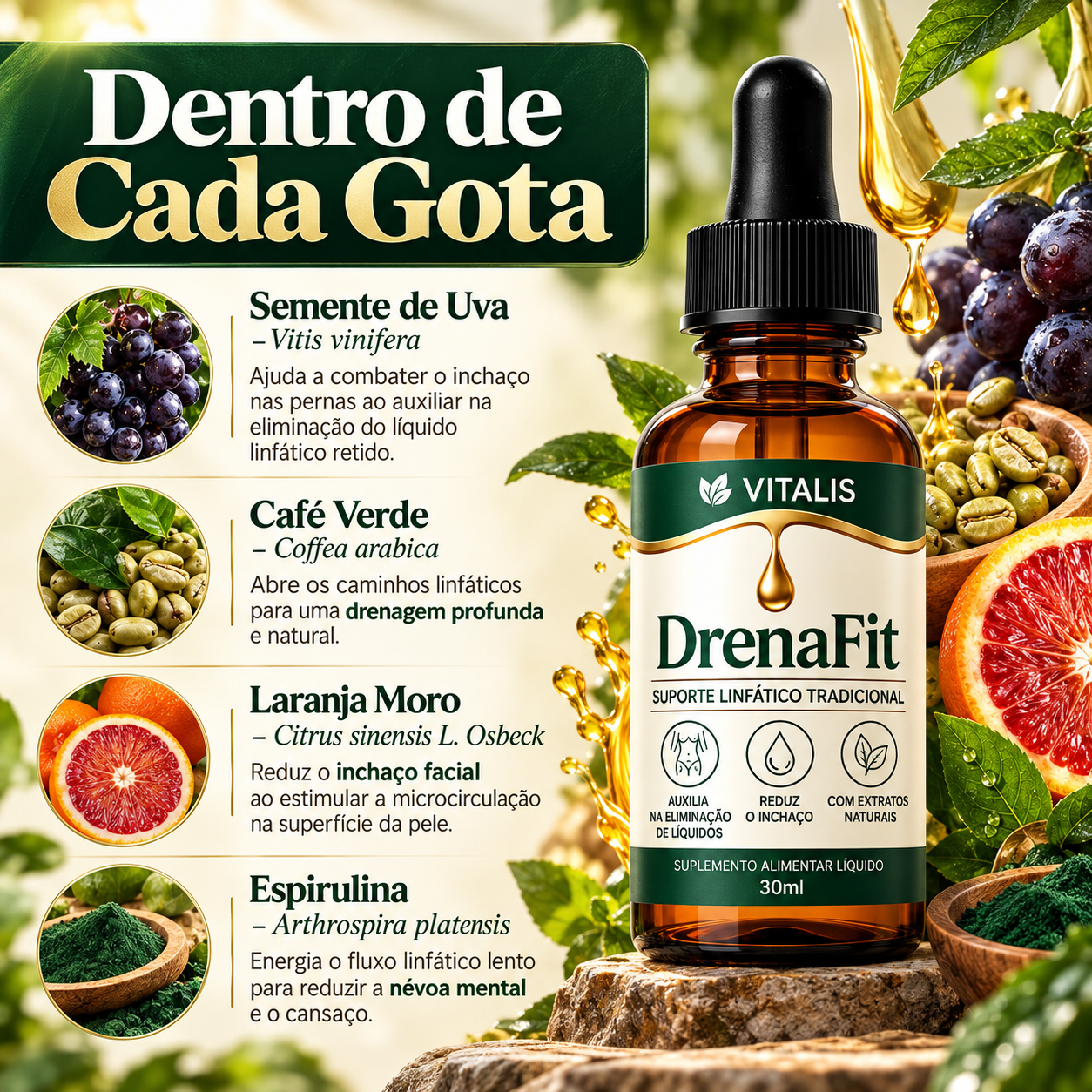Vitalis DrenaFit - informação nutricional